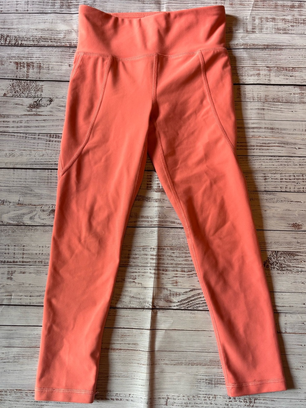 Old Navy Girls PowerSoft Leggings Coral Size Small 6 -7